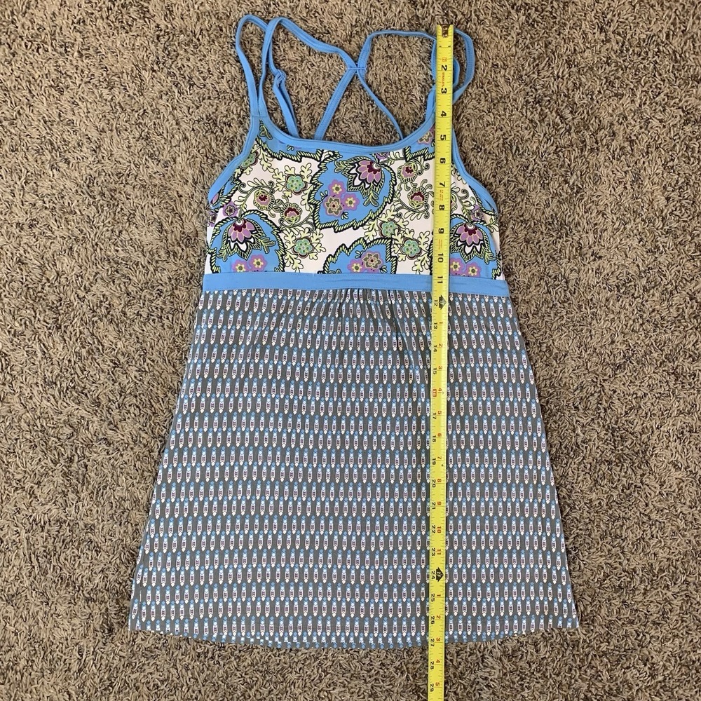 Athleta Bolinas Cami Tunic Womens Small Blue Paisley Athleisure 306011 - Picture 5 of 7